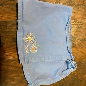 Barbie Light Blue Floral Embroidered Skorts